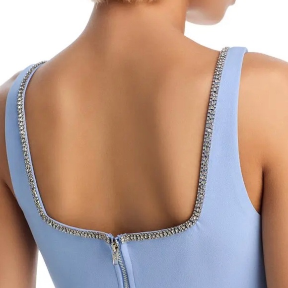 Aqua Blue Embellished Bustier Tank Top - Picture 3 of 4